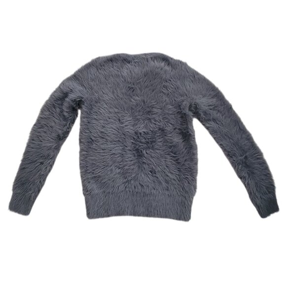 Banana Republic Gray Furry Fuzzy Pullover Sweater Women's S - Picture 2 of 8
